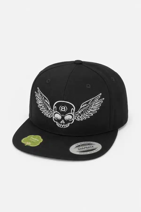 Casquette Moto Snapback Noire – Logo Billy Eight