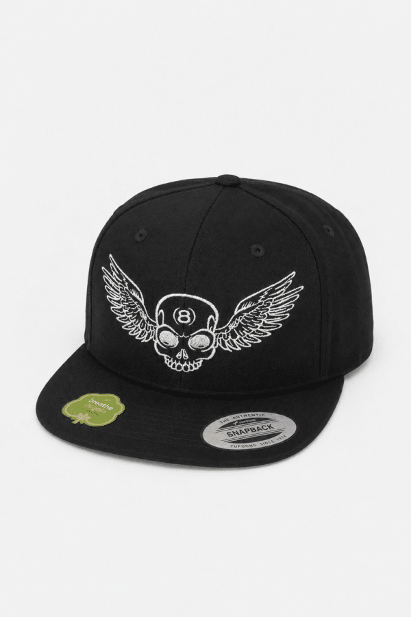 Casquette Moto Snapback Noire – Logo Billy Eight