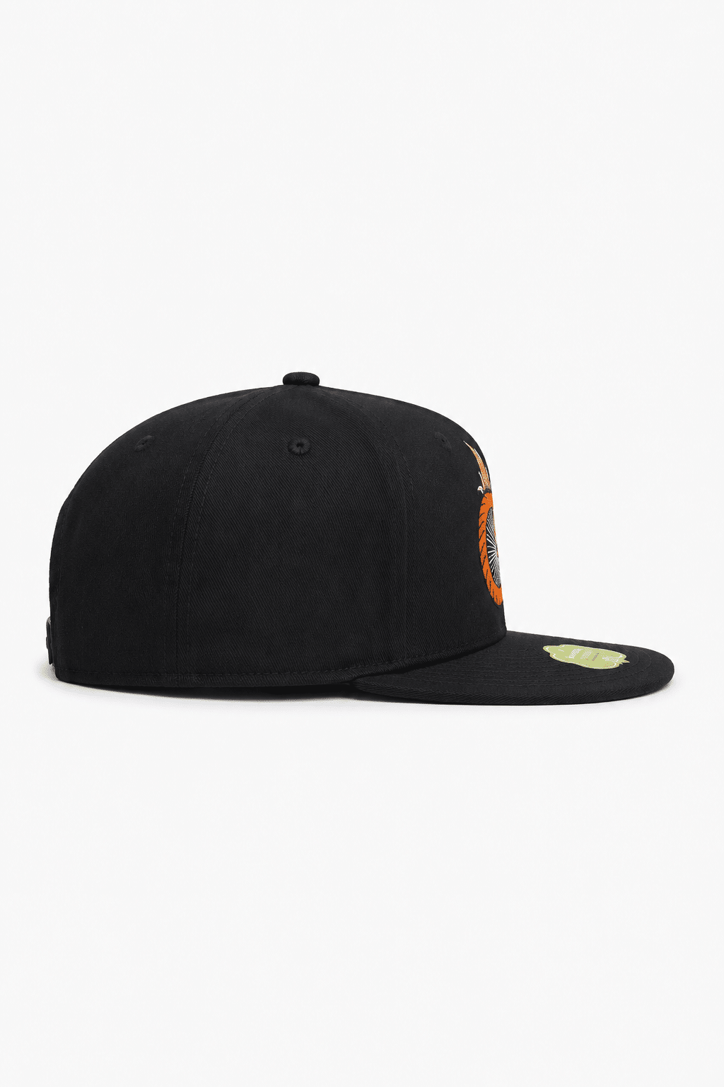 Casquette Moto Snapback Wheel Noire – Billy Eight 2 asquette moto noire Snapback Wheel vue latérale