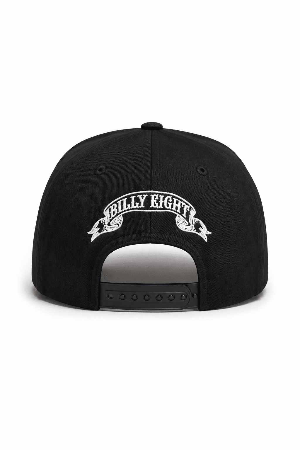 Casquette Moto Snapback Wheel Noire – Billy Eight 6 Casquette Wheel broderie Billy Eight arrière