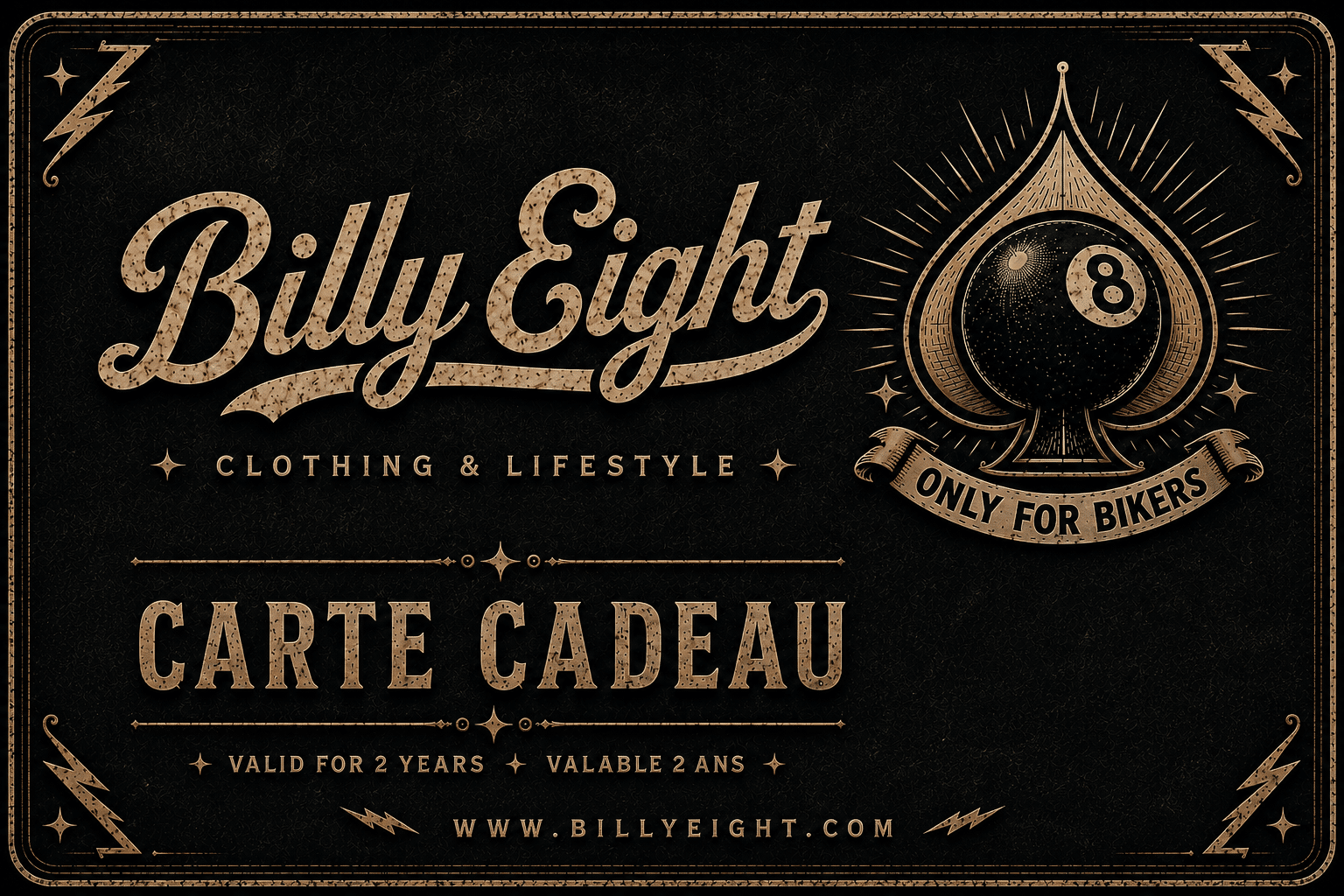 Carte Cadeau Billy Eight 1 Carte Cadeau Billy Eight